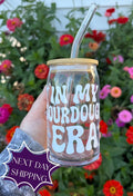 In My Sourdough Era Glass Can Cup with Bamboo Lid & Straw